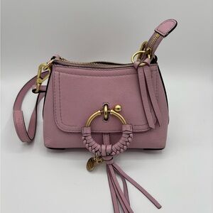 Chic Pink Joan Leather Crossbody Bag by SeeByChloe